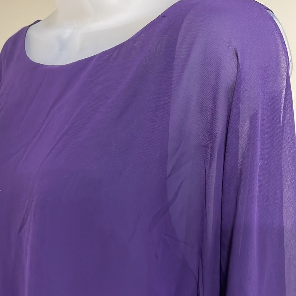 NWOT W118 Walter Baker Purple and Black Dress. Size M medium 8/10 - Picture 6 of 9